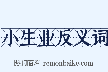 小生业反义词是什么意思的图片